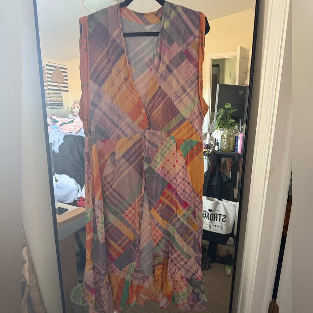 Free People Multicolor Plaid Dress